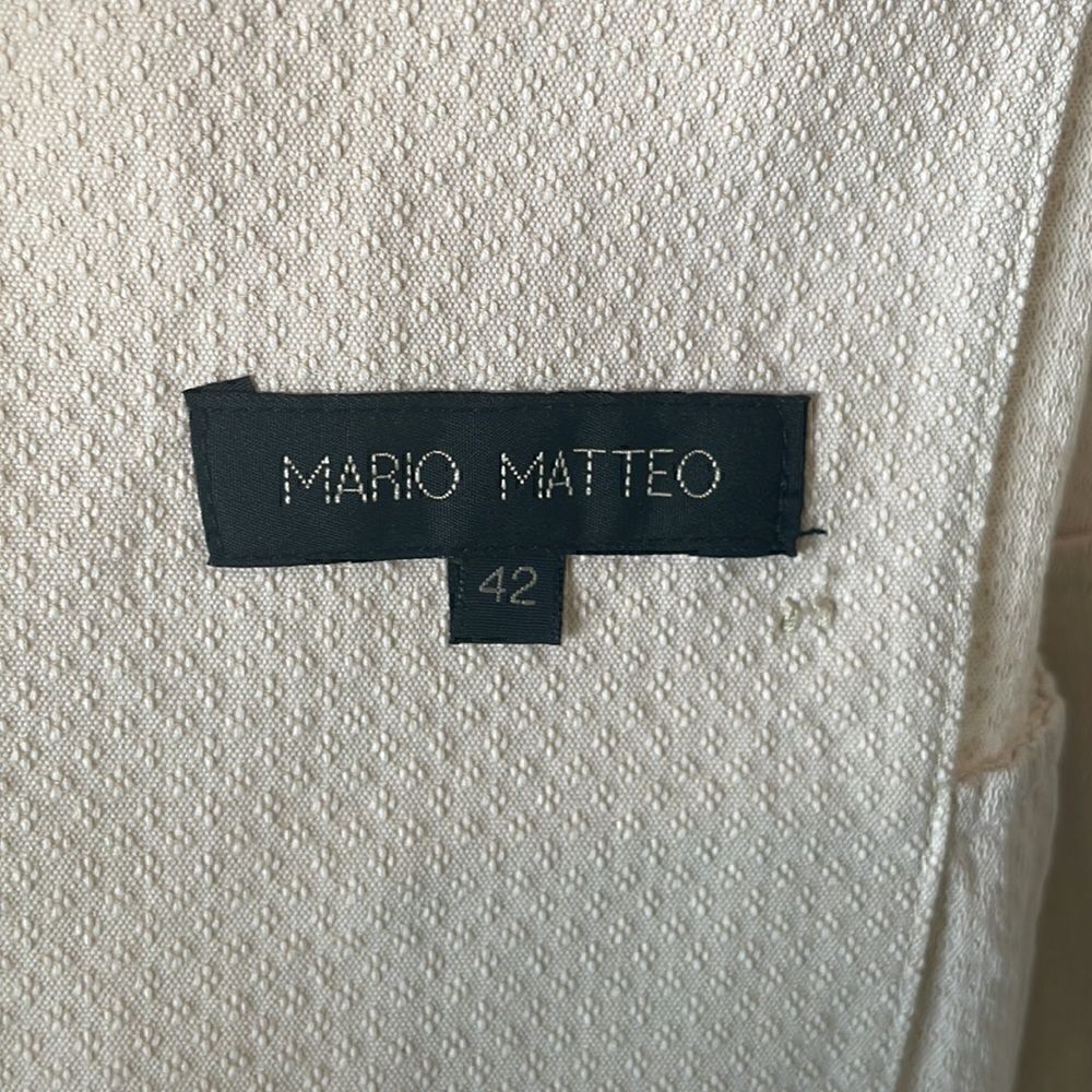Mario Matteo Short Textured Trench Style Jacket - Picture 7 of 9